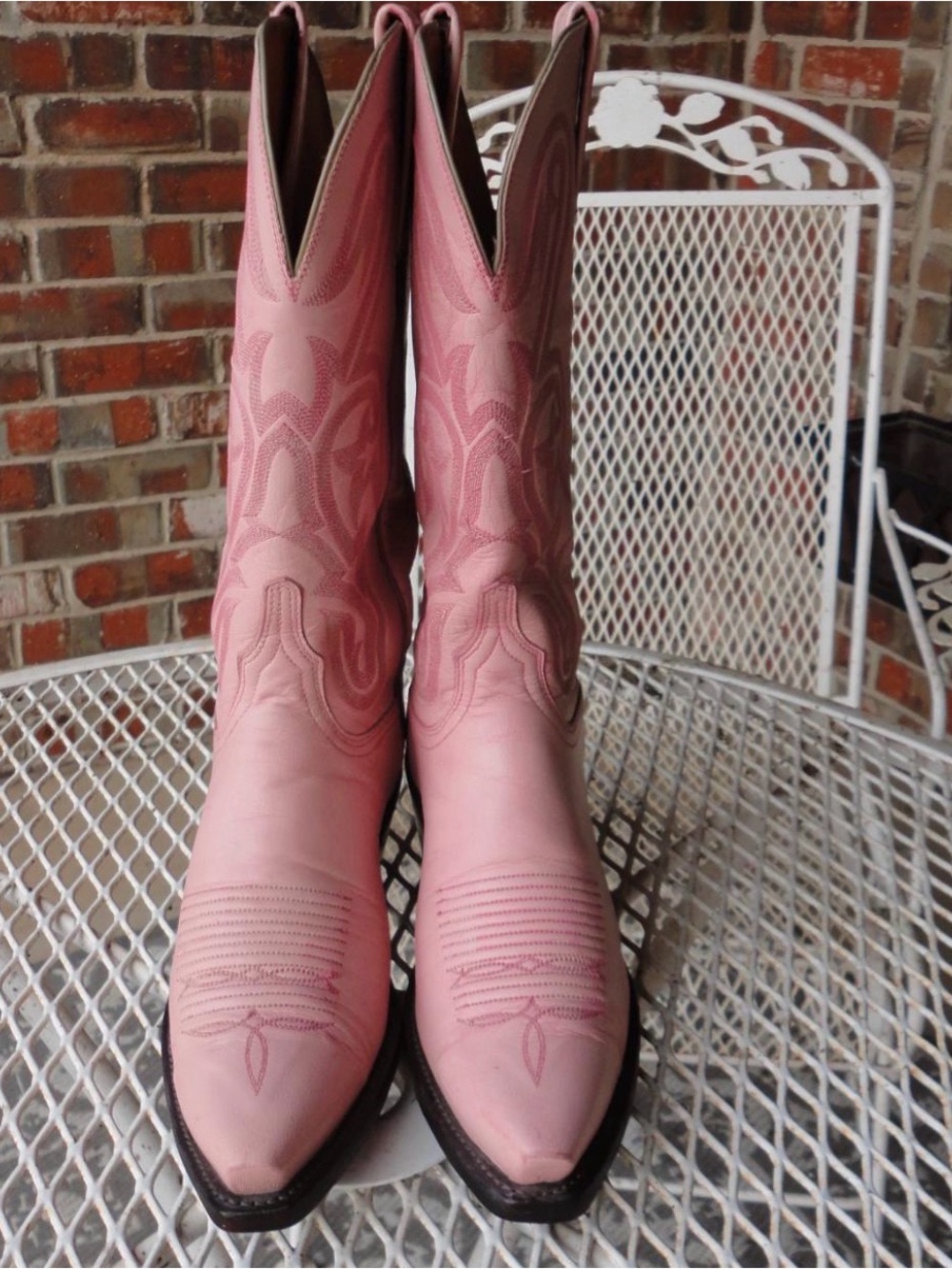 Lucchese Barbie Pink 7 Goat Western Boots - Picture 2 of 8